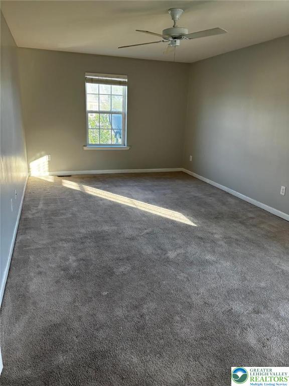 4954 Coatbridge Ln, Lehigh Twp, PA 18088 - unfurnished room with carpet flooring and ceiling fan