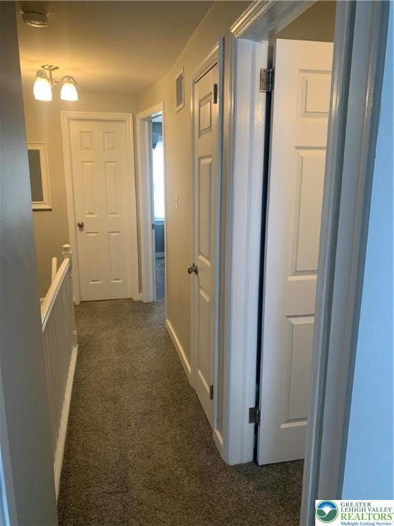 449 E Garrison St, Bethlehem City, PA 18018 - hallway featuring dark carpet