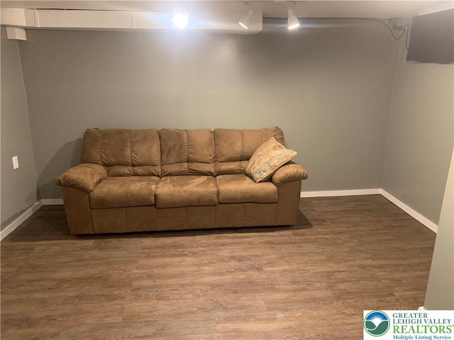 449 E Garrison St, Bethlehem City, PA 18018 - living area with wood finished floors and track lighting