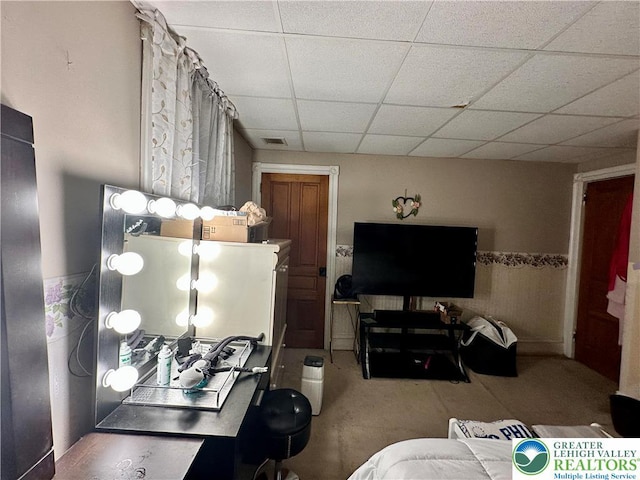 189 W 27th St, Northampton Boro, PA 18067 - carpeted living area with a paneled ceiling