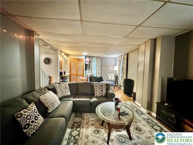 189 W 27th St, Northampton Boro, PA 18067 - living room with a paneled ceiling and wood finished floors