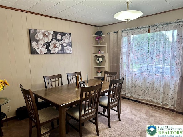 189 W 27th St, Northampton Boro, PA 18067 - carpeted dining area featuring crown molding