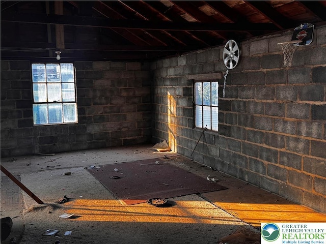 189 W 27th St, Northampton Boro, PA 18067 - misc room featuring concrete block wall