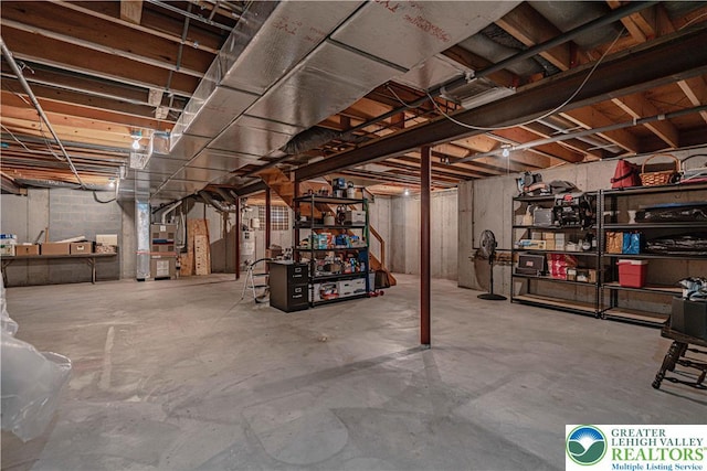 2029 Amherst Dr, Lower Saucon Twp, PA 18015 - unfinished basement featuring heating unit