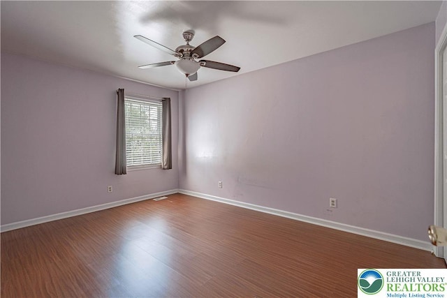 2029 Amherst Dr, Lower Saucon Twp, PA 18015 - spare room with a ceiling fan and wood finished floors