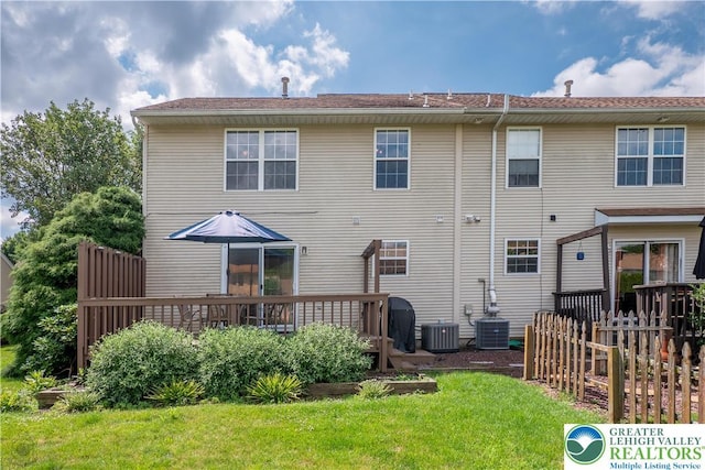 2721 Victoria Ln, Easton, PA 18045 - rear view of property featuring a wooden deck