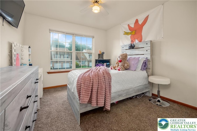 2721 Victoria Ln, Easton, PA 18045 - bedroom featuring carpet flooring and a ceiling fan