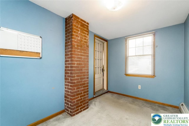 457 E Lawn Rd, Upper Nazareth Twp, PA 18064 - unfurnished room with baseboard heating and carpet floors