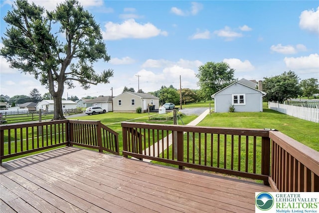 457 E Lawn Rd, Upper Nazareth Twp, PA 18064 - wooden terrace featuring a residential view