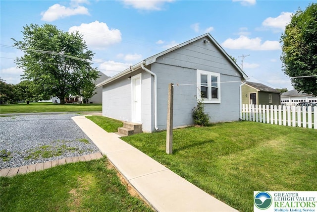 457 E Lawn Rd, Upper Nazareth Twp, PA 18064 - view of side of home featuring concrete block siding