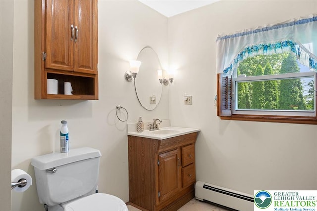 242 Schoeneck Ave, Nazareth Boro, PA 18064 - bathroom featuring baseboard heating and vanity
