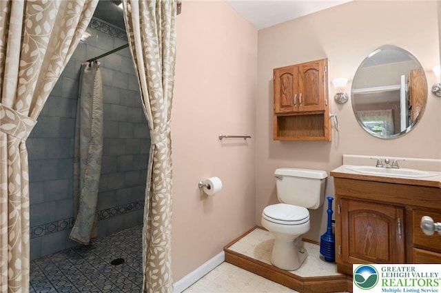 242 Schoeneck Ave, Nazareth Boro, PA 18064 - bathroom with vanity and tiled shower