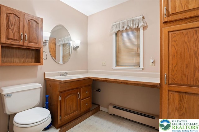 242 Schoeneck Ave, Nazareth Boro, PA 18064 - bathroom with baseboard heating and vanity