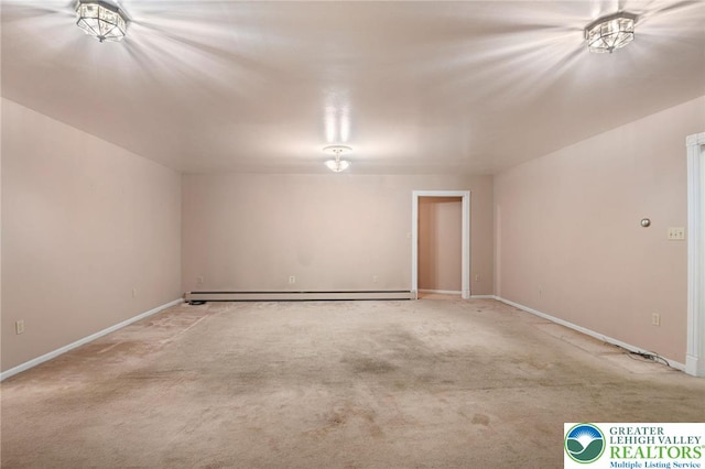 242 Schoeneck Ave, Nazareth Boro, PA 18064 - spare room with a baseboard heating unit and carpet floors
