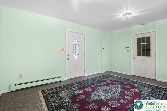 242 Schoeneck Ave, Nazareth Boro, PA 18064 - foyer entrance with baseboard heating and carpet