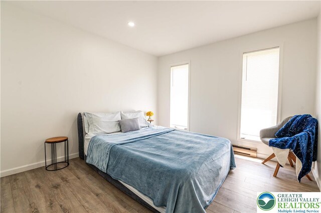 1555 Longleaf Dr, Chestnuthill Twp, PA 18330 - bedroom with wood finished floors and recessed lighting