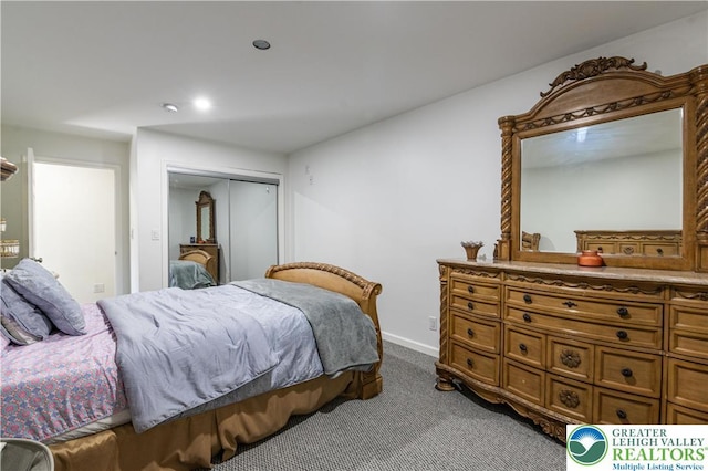 1555 Longleaf Dr, Chestnuthill Twp, PA 18330 - carpeted bedroom with a closet and recessed lighting