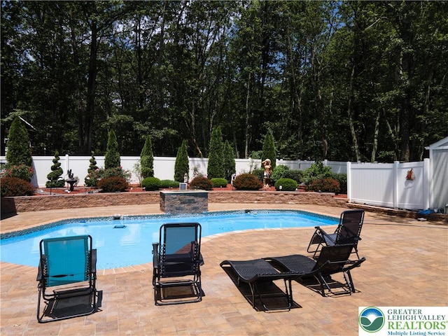 1555 Longleaf Dr, Chestnuthill Twp, PA 18330 - view of swimming pool featuring a fenced backyard and a patio area