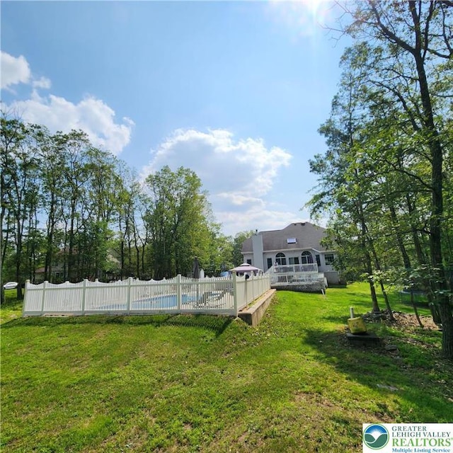 408 Sassafrass Way, Jackson Twp, PA 18360 - view of yard with a deck