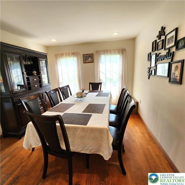 408 Sassafrass Way, Jackson Twp, PA 18360 - dining space with light wood-type flooring and recessed lighting