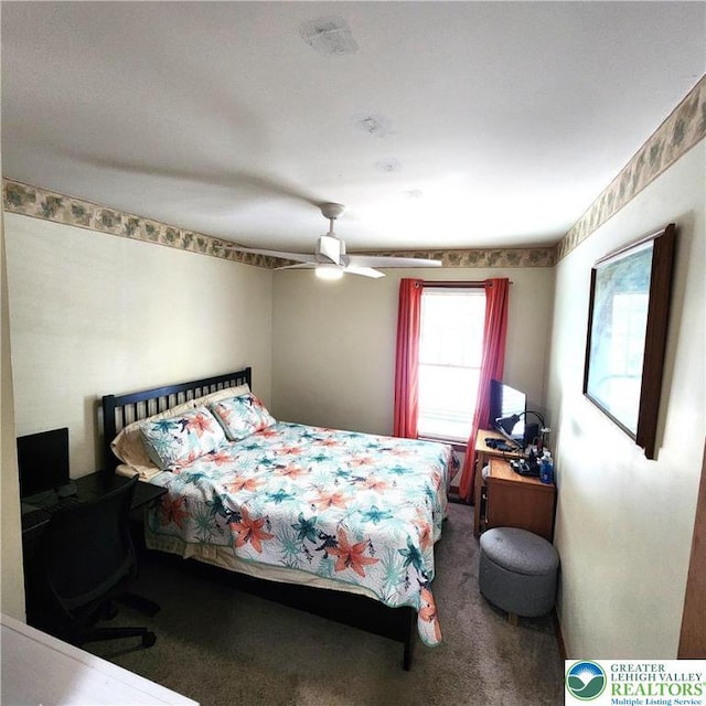 408 Sassafrass Way, Jackson Twp, PA 18360 - carpeted bedroom with ceiling fan