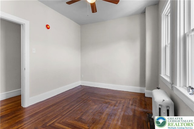 35 N 3rd St, Bangor Boro, PA 18013 - spare room with ceiling fan and radiator heating unit
