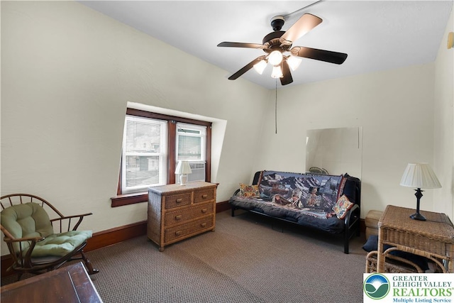 14 S 14th St, Easton, PA 18042 - living area with ceiling fan and carpet