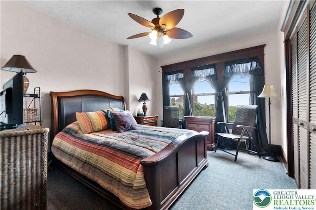 14 S 14th St, Easton, PA 18042 - carpeted bedroom with a ceiling fan