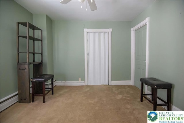 1666 Newport Ave, Northampton Boro, PA 18067 - sitting room featuring carpet floors and ceiling fan