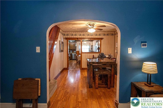 1666 Newport Ave, Northampton Boro, PA 18067 - hall with arched walkways and wood finished floors