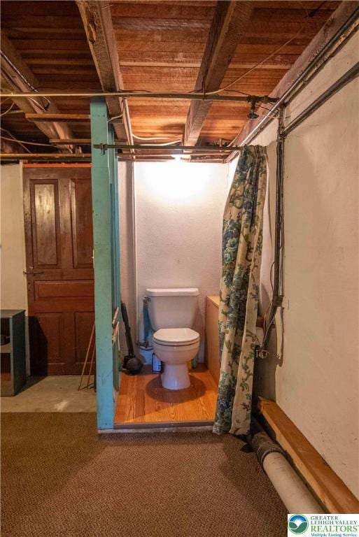 1666 Newport Ave, Northampton Boro, PA 18067 - bathroom featuring toilet and a shower with shower curtain