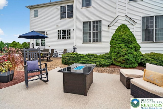 4508 Homestead Dr, Lower Nazareth Twp, PA 18064 - view of patio featuring outdoor dining space and an outdoor living space