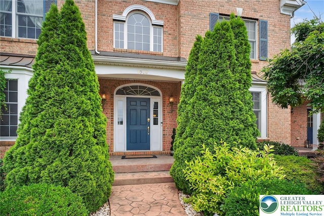 4508 Homestead Dr, Lower Nazareth Twp, PA 18064 - doorway to property with brick siding