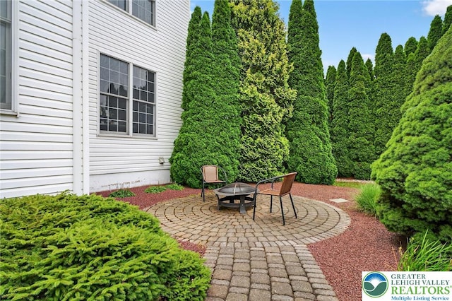 4508 Homestead Dr, Lower Nazareth Twp, PA 18064 - view of patio featuring an outdoor fire pit