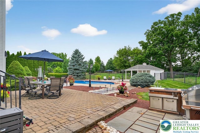 4508 Homestead Dr, Lower Nazareth Twp, PA 18064 - fenced backyard with a patio area and outdoor dining area