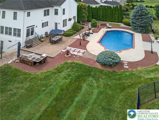 4508 Homestead Dr, Lower Nazareth Twp, PA 18064 - view of pool with entry steps and a patio area