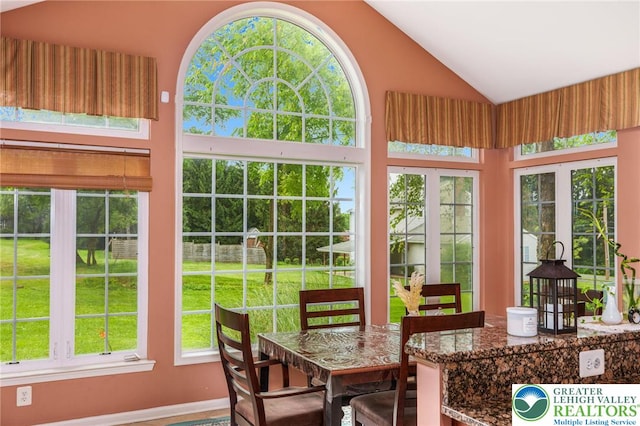 232 S 33rd St, South Whitehall Twp, PA 18104 - sunroom / solarium featuring french doors, healthy amount of natural light, and lofted ceiling