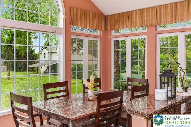 232 S 33rd St, South Whitehall Twp, PA 18104 - sunroom with vaulted ceiling and healthy amount of natural light