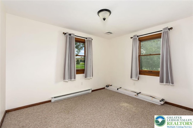 7438 Rte 309, Lynn Twp, PA 18066 - carpeted spare room featuring a baseboard heating unit and plenty of natural light