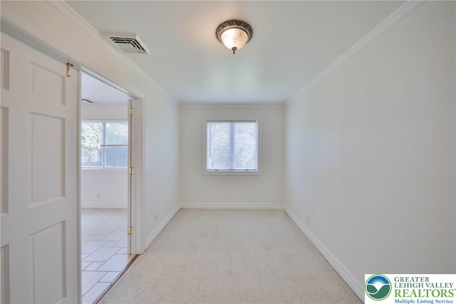 5758 Lower Macungie Rd, Lower Macungie Twp, PA 18062 - spare room featuring ornamental molding and light colored carpet