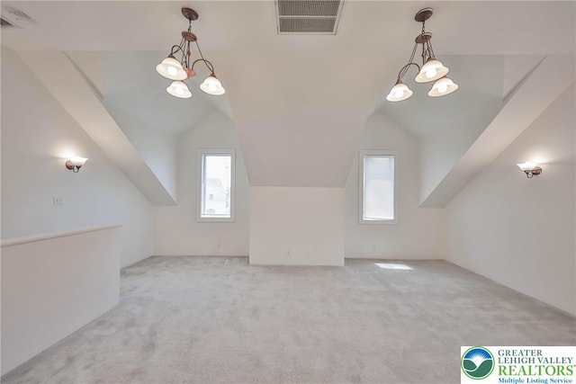 5758 Lower Macungie Rd, Lower Macungie Twp, PA 18062 - additional living space with carpet flooring and lofted ceiling