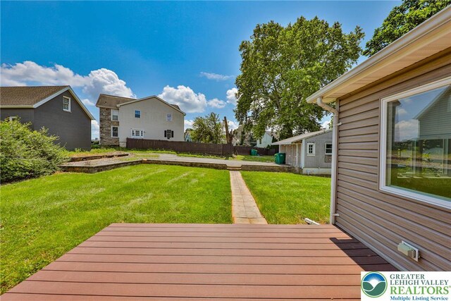 5758 Lower Macungie Rd, Lower Macungie Twp, PA 18062 - wooden terrace featuring a yard