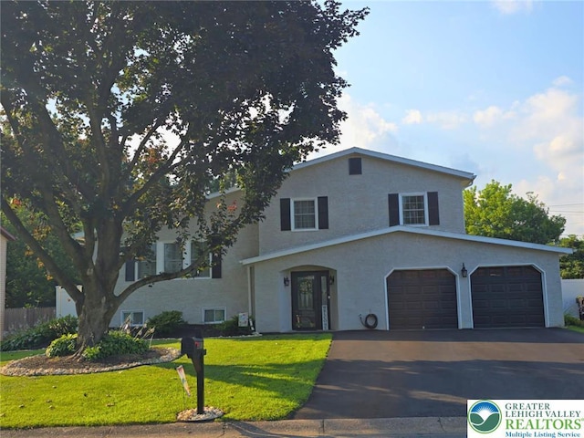 4017 Birch Dr, Bethlehem City, PA 18020 - view of front of property featuring asphalt driveway and stucco siding