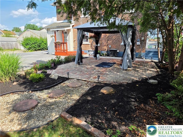 1523 Cedar St, Northampton Boro, PA 18067 - view of yard featuring a gazebo and a patio