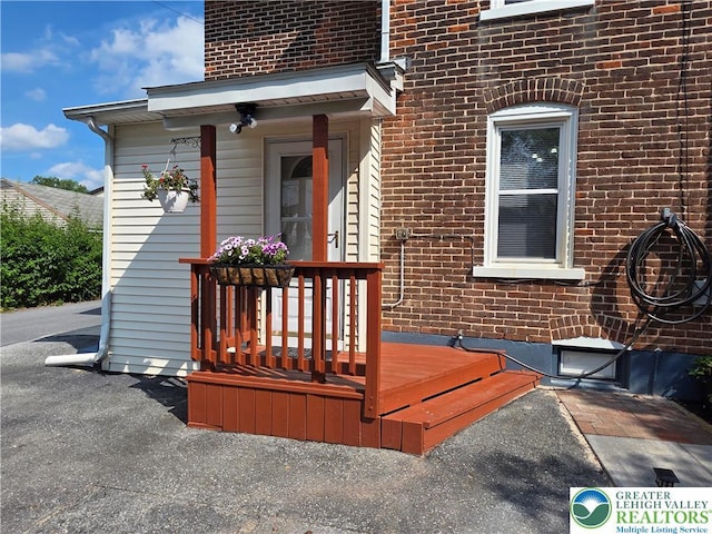 1523 Cedar St, Northampton Boro, PA 18067 - doorway to property featuring brick siding