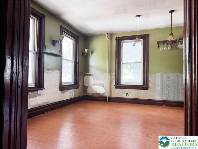 206 21st St, Northampton Boro, PA 18067 - spare room featuring hardwood / wood-style flooring, healthy amount of natural light, and wainscoting