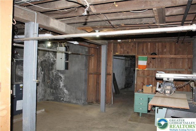 206 21st St, Northampton Boro, PA 18067 - unfinished basement featuring electric panel