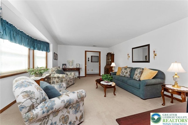 4661 Hillside Rd, Coplay Boro, PA 18037 - carpeted living room with baseboards