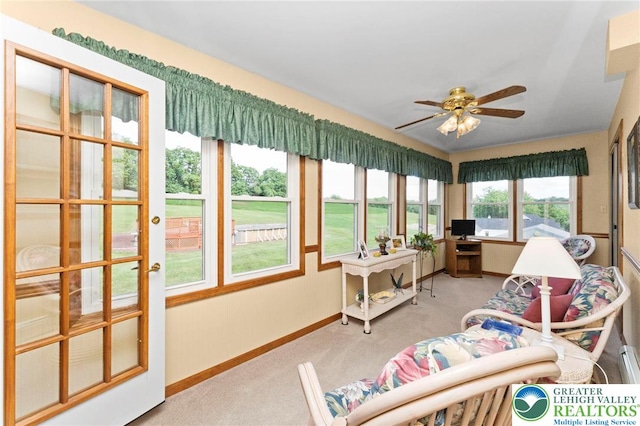 4661 Hillside Rd, Coplay Boro, PA 18037 - sunroom featuring carpet flooring and french doors