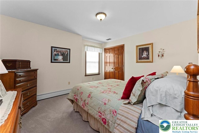 4661 Hillside Rd, Coplay Boro, PA 18037 - bedroom featuring a baseboard heating unit and carpet